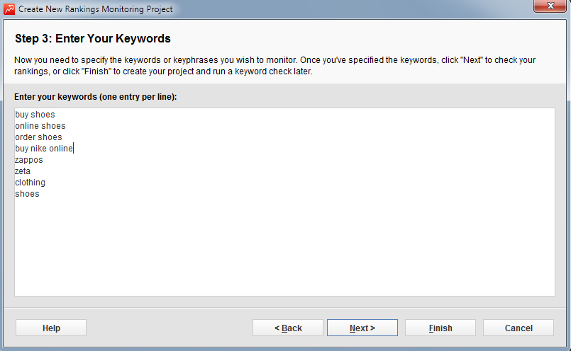 Enter Keywords