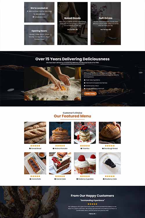 Bakery web design #3