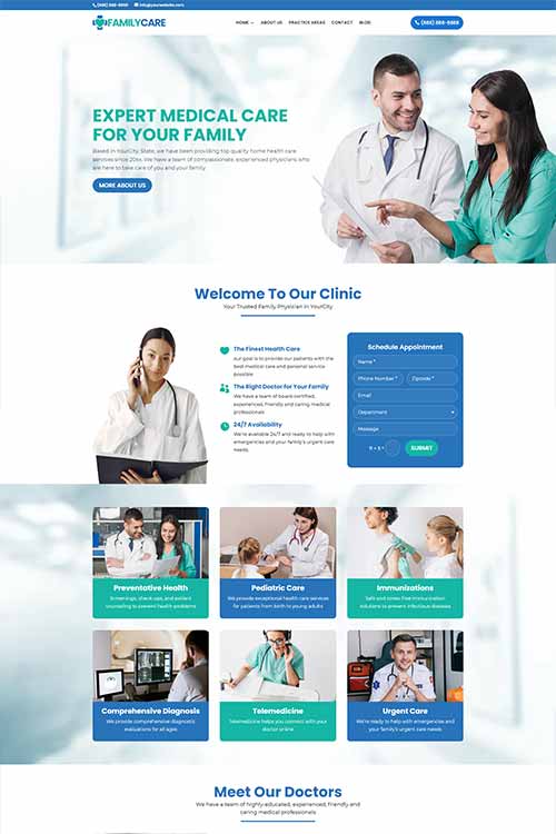 Family Doctor web design #1