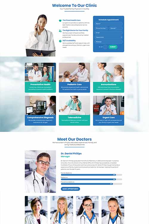 Family Doctor web design #2