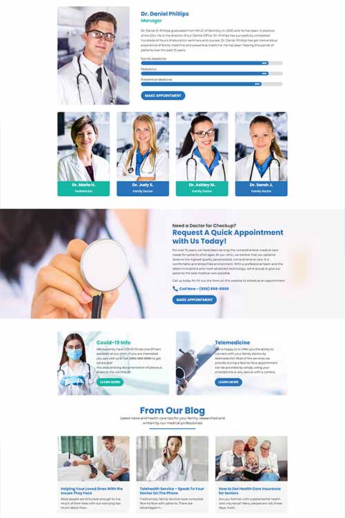 Family Doctor web design #3