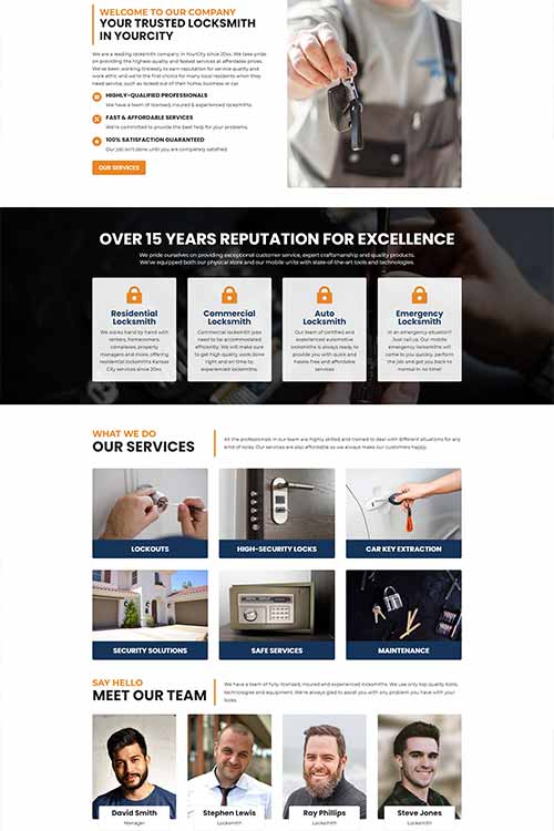 Locksmith web design #2