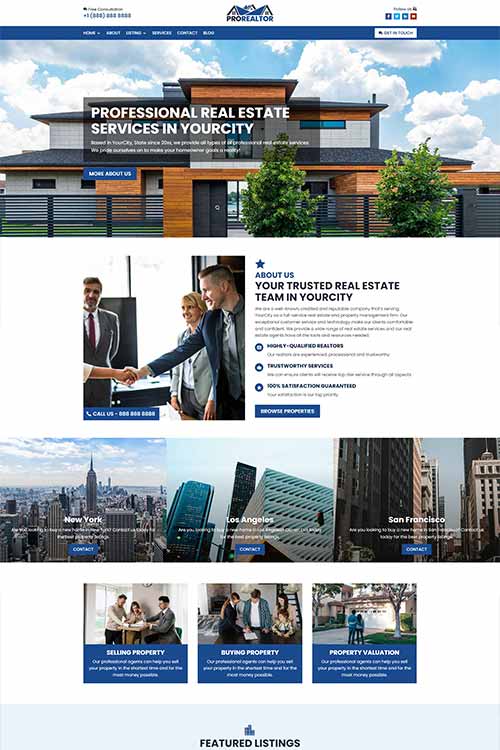 Real estate web design #1