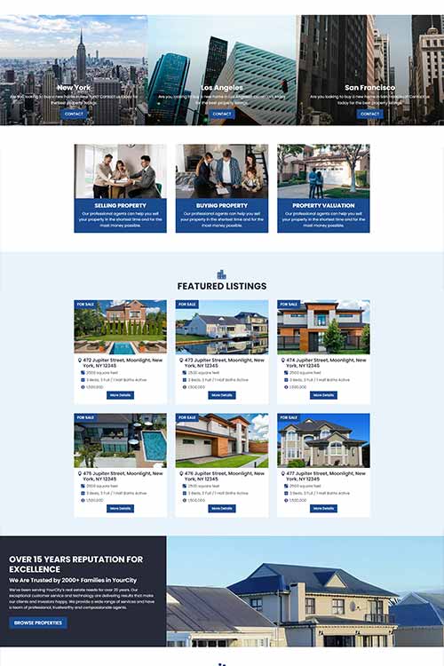 Real estate web design #2