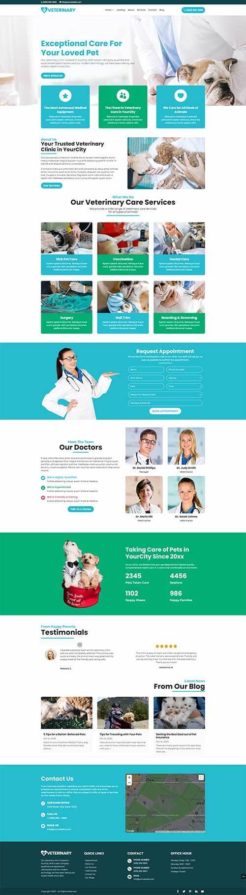 veterinarian web design